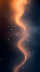 Wall Mural - Abstract light trail with shimmering particles on a dark blue background.