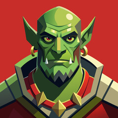 orc monster fantasy vector illustration