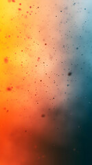 Wall Mural - Abstract orange and blue background with particles.