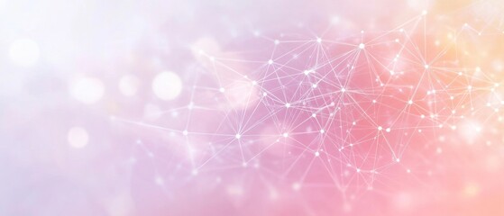 Poster - Abstract Technology Network with Connecting Dots and Lines