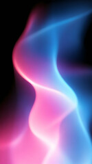 Wall Mural - Abstract pink and blue neon light streaks on black background.