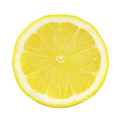 Wall Mural - Half lemon fruit isolated on white background