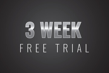 3 week free trial banner design. 3 weeks free banner background
