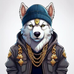 Wolf Gangster Mafia Boss Illustration