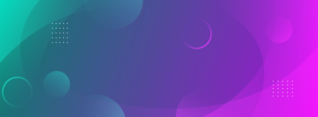 Wall Mural - banner background gradient.green and purple .circle shape.abstarct frame.trendy.eps 10