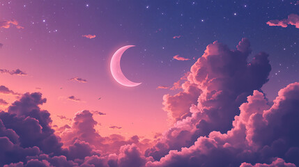 Wall Mural - sky with moon
