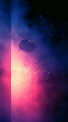 Sticker - Abstract textured gradient with pink and purple hues and light spot.