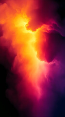 Wall Mural - Abstract vibrant yellow, orange, pink, and purple clouds.