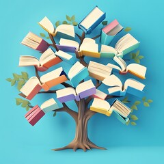 stack of books on a white background