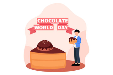 World Chocolate Day Flat Design Illustration