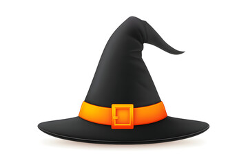 Halloween witch hat isolated on white background