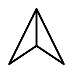 Fototapete - Arrow icon in thin line style vector illustration graphic design