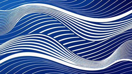 Wall Mural - Abstract background with white wavy geometric lines. Modern lines pattern. Vector illustration