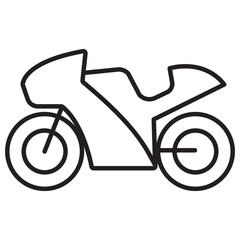 Poster - Big bike icon in thin line style vector illustration graphic design