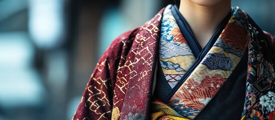 Poster - Stylish Japanese dressed in a jacket. with copy space image. Place for adding text or design