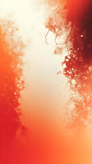 Wall Mural - Red and orange abstract watercolor background with splatter and brushstrokes.