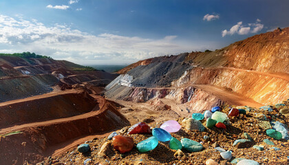 The gem and jewelry industry, diamond and gemstone mining, is a large industry.