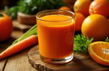 Freshly Squeezed Carrot and Orange Juice