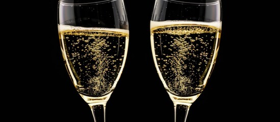 Aufkleber - champagne glasses. with copy space image. Place for adding text or design