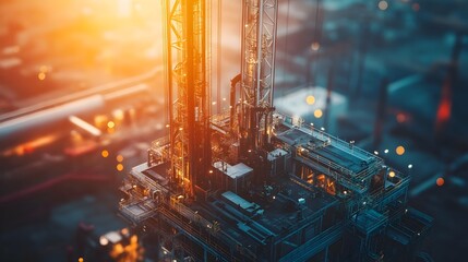 Poster - photograph showcasing a drilling with iot technology seamlessly integrated to enhance precision effi