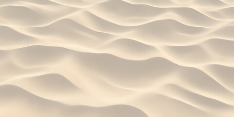 Seamless white sandy beach or desert sand dunes tileable texture. Boho chic light brown clay colored summer repeat pattern background. A high resolution 3D rendering.