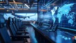 © Heng Heng - AI Stock - Airline Center Utilizes IoT Technology for Real Time Monitoring of Fleet Performance and Maintenance Schedules Optimizing Efficiency and Productivity in the Aviation Industry