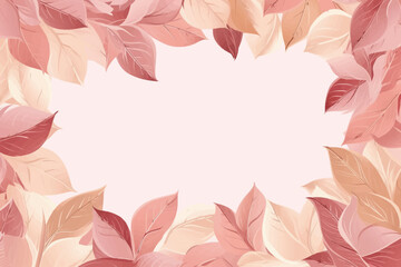 Vector foliage pattern frame