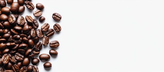 Poster - coffee beans separated on a white background. with copy space image. Place for adding text or design