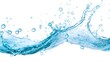 © Phichaphat - Blue Water Splash with Air Bubbles Isolated on White