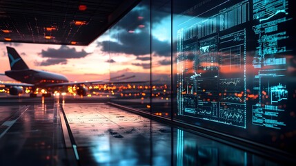 Poster - sophisticated airline center utilizing iot technology for comprehensive real time monitoring of flee
