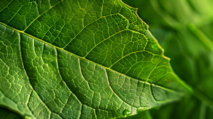 Green leaf closeup background