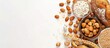 © vxnaghiyev - Food allergens on a white background Copyspace Close up view Concept of food allergies