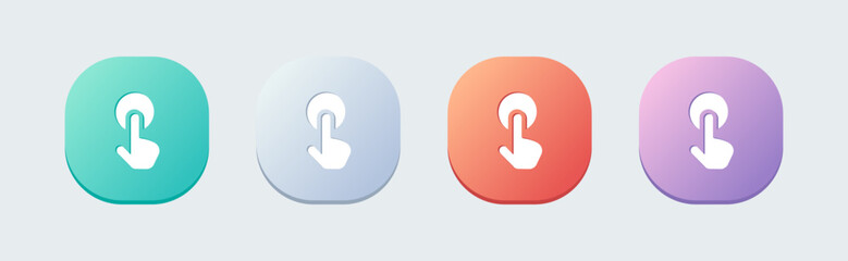 Poster - Approved solid icon in flat design style. Confirm signs vector illustration.