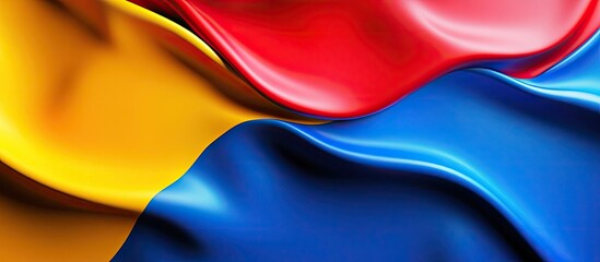 Leinwandbilder - Abstract modern background in blue red yellow with copyspace