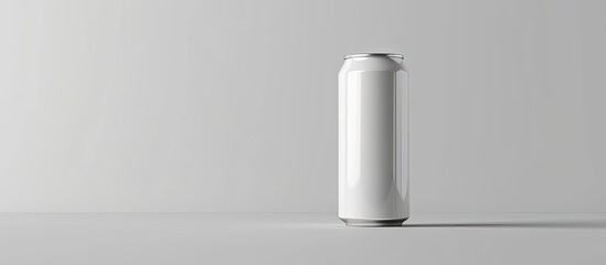 Wall Mural - Empty metal can on a white background Design mock up. with copy space image. Place for adding text or design