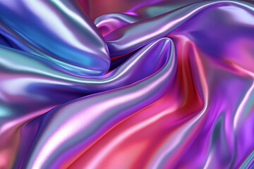 3d render of abstract satin background with some smooth folds in it.