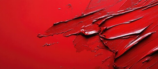 Leinwandbilder - Attractive background featuring red paint. with copy space image. Place for adding text or design