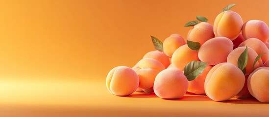 Aufkleber - Apricot. with copy space image. Place for adding text or design