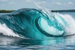 © Michael - Bold Teal Wave Splashing in Fresh Water Isolation
