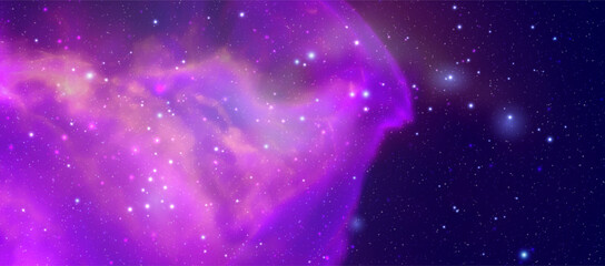 Wall Mural - space vector background with realistic nebula and shining stars. magic colorful galaxy with stardust