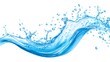 © Phichaphat - Water Splash, Blue Liquid, Flowing Wave, White Background
