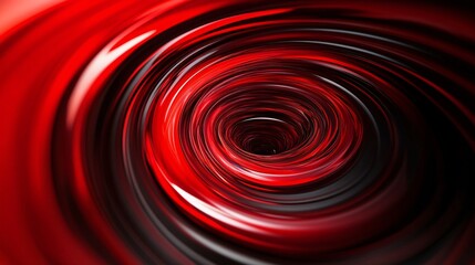 Wall Mural - A mesmerizing abstract swirl of red and black, evoking depth and dynamic energy.