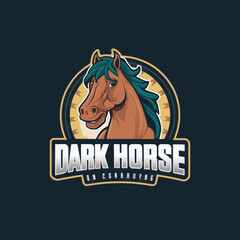 dark horse design illustration logo