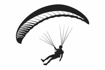 Wall Mural - Paragliding silhouette vector illustration