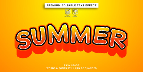 Poster - editable text effect summer style