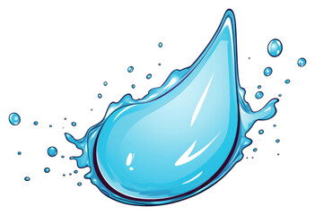 Poster - PNG Waterdrop white background splattered splashing.