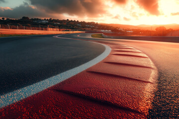 Sticker - Car Racing Track Background