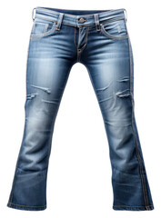 Poster - PNG Woman jeans denim pants white background.