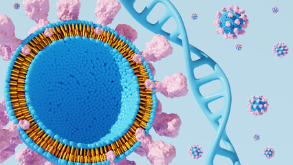 Phospholipid membrane structure cross-section showing molecular structure with hydrophilic head and hydrophobic tails.