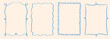 © Nastya - Rectangle  wavy scallop frame in doodle trendy style. Border with elegant  outline loop for greeting cards. Rectangular shapes with curvy and jagged borders.